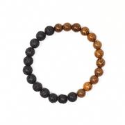 Men's bracelet lava wood palm tree